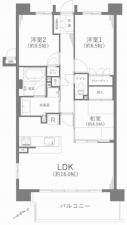 安城市新明町、マンションの間取り画像です