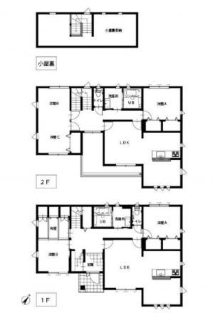 安城市今池町、中古一戸建ての間取り画像です