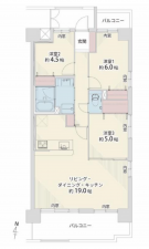 安城市今池町、マンションの間取り画像です