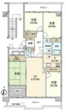 安城市今池町、マンションの間取り画像です