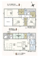 安城市高棚町、新築一戸建ての間取り画像です