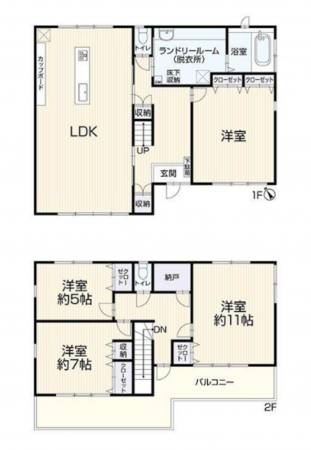 安城市安城町、中古一戸建ての間取り画像です