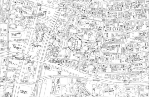 堺市堺区南田出井町、新築一戸建ての地図画像です
