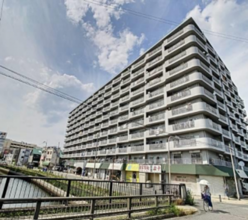 堺市堺区戎島町、マンションの外観画像です