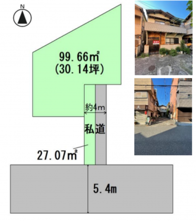 堺市堺区五月町、土地の間取り画像です
