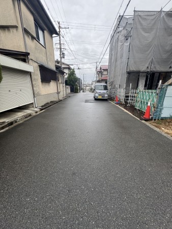 堺市堺区、土地の前面道路を含む現地写真画像です