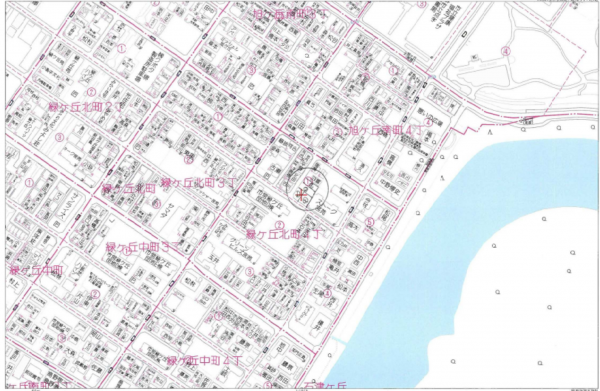 堺市堺区緑ヶ丘北町、新築一戸建ての地図画像です