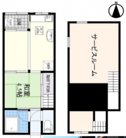 堺市堺区永代町、中古一戸建ての間取り画像です