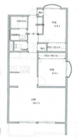 堺市堺区七道西町、マンションの間取り画像です