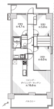 堺市堺区柏木町、マンションの間取り画像です