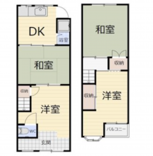 堺市堺区今池町、中古一戸建ての間取り画像です