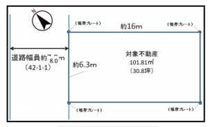 堺市堺区南旅篭町西、土地の間取り画像です