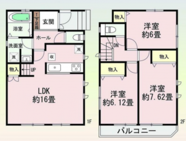 堺市堺区石津町、新築一戸建ての間取り画像です