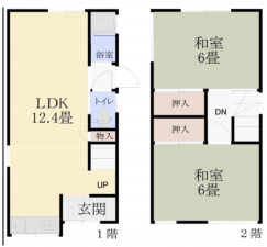 堺市堺区寺地町東、中古一戸建ての間取り画像です
