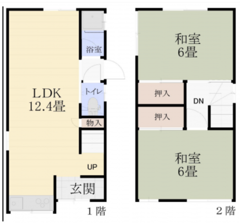 堺市堺区寺地町東、中古一戸建ての間取り画像です