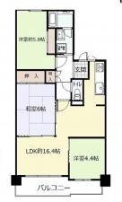 堺市堺区神南辺町、マンションの間取り画像です