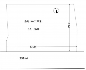 堺市堺区中田出井町、土地の間取り画像です