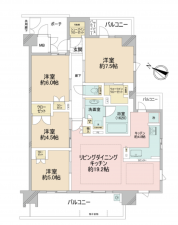 堺市堺区向陵西町、マンションの間取り画像です