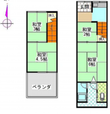 堺市堺区、中古一戸建ての間取り画像です