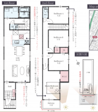 堺市堺区楠町、新築一戸建ての間取り画像です