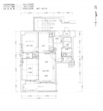 堺市堺区向陵中町、マンションの間取り画像です