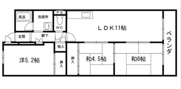堺市堺区七道西町、マンションの間取り画像です