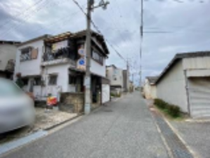堺市堺区向陵東町、土地の前面道路を含む現地写真画像です