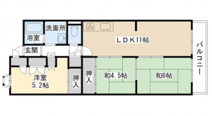 堺市堺区七道西町、マンションの間取り画像です