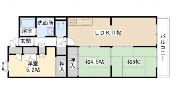 堺市堺区七道西町、マンションの間取り画像です