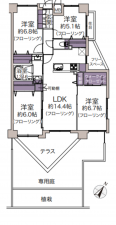 堺市堺区山本町、マンションの間取り画像です