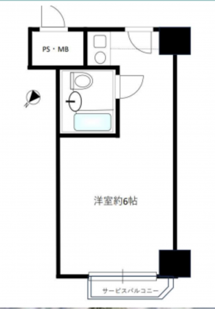 堺市堺区竜神橋町、マンションの間取り画像です