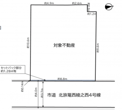 堺市堺区北旅籠町西、土地の間取り画像です