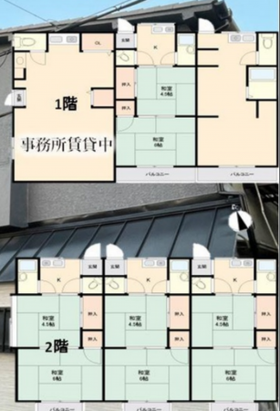 堺市堺区賑町、収益物件/アパートの間取り画像です