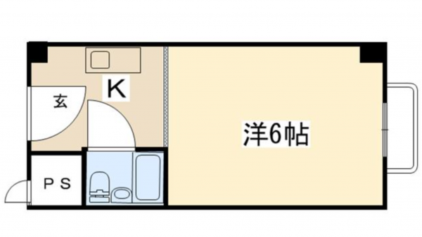 堺市堺区竜神橋町、マンションの間取り画像です
