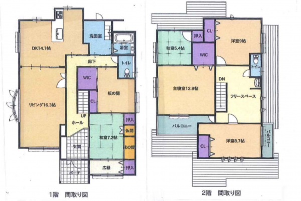 堺市堺区大浜中町、中古一戸建ての間取り画像です
