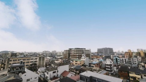 堺市堺区中安井町、マンションのバルコニー画像です
