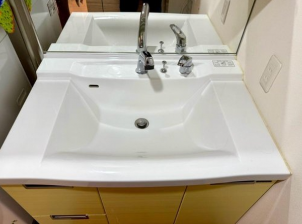 堺市堺区中安井町、マンションの洗面画像です