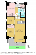 堺市堺区榎元町、マンションの間取り画像です