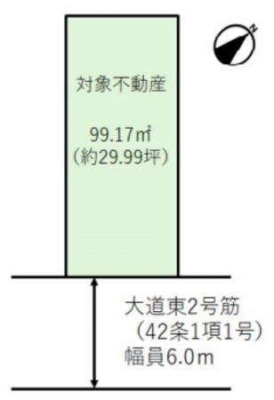 堺市堺区櫛屋町東、土地の間取り画像です