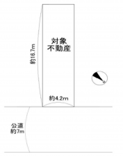 堺市堺区大浜南町、土地の間取り画像です