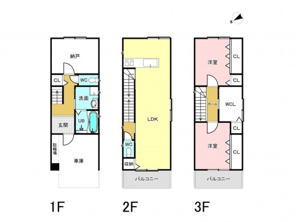 堺市堺区、中古一戸建ての間取り画像です