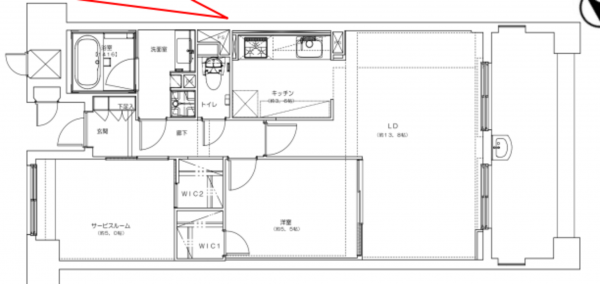 堺市堺区甲斐町東、マンションの間取り画像です