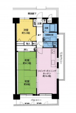 堺市堺区北庄町、マンションの間取り画像です