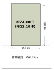 堺市堺区南旅篭町西、土地の間取り画像です