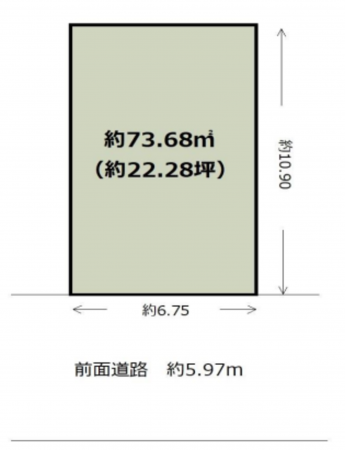堺市堺区南旅篭町西、土地の間取り画像です