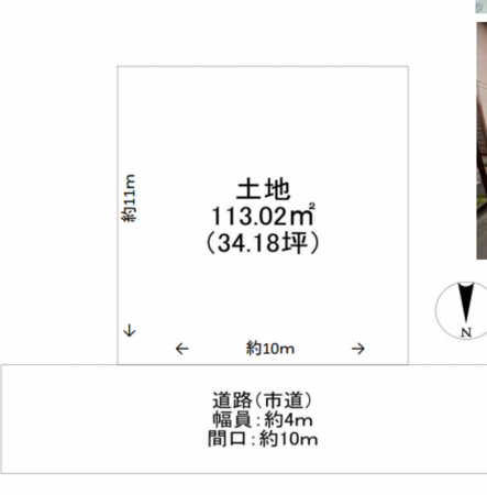 堺市堺区山本町、土地の間取り画像です