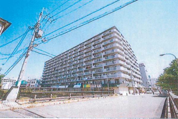 堺市堺区戎島町、マンションの外観画像です