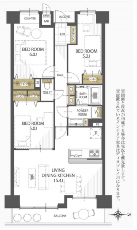 堺市堺区向陵東町、マンションの間取り画像です