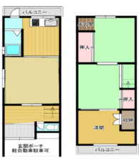 堺市堺区神石市之町、中古一戸建ての間取り画像です