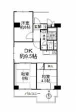堺市堺区三宝町、マンションの間取り画像です